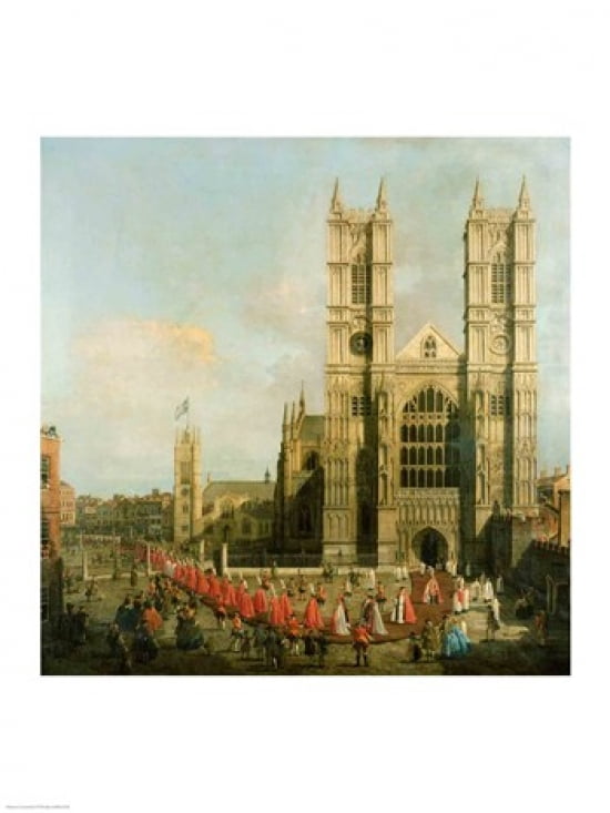 Procession of the Knights of the Bath Canvas Art - Giovanni Antonio Canaletto (18 x 24)