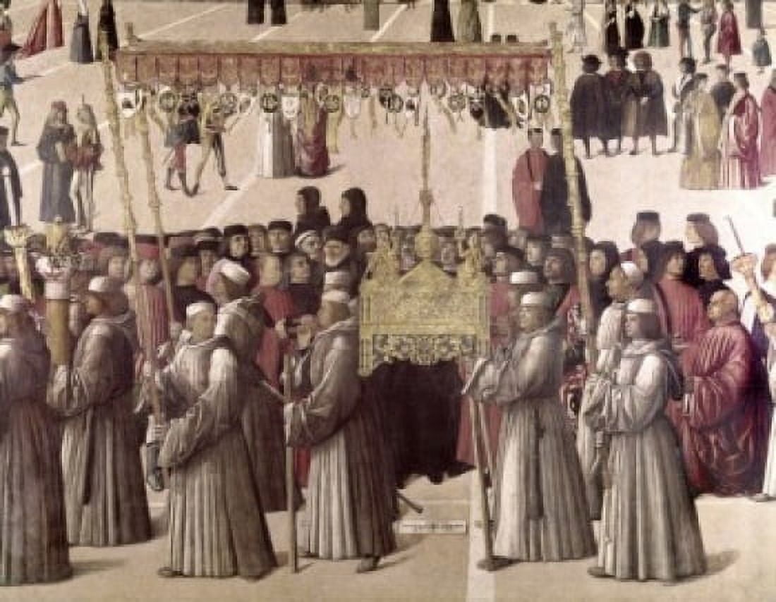 Procession of the Relic of the True Cross Gentile Bellini (1429-1507 Italian) Canvas Art - (24 x 36)