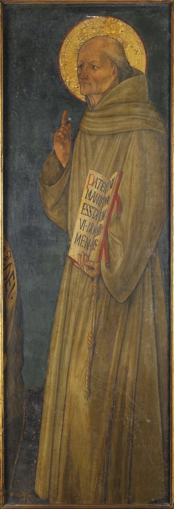 Processional Standard St Bernardine Of Siena (Verso) Canvas Art - (24 x 36)