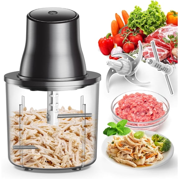 Processors, 2 IN 1 Electric Chicken Shredder & with 250W Copper ,1.5L Bowls & 2 Bi-Level ,One- Electric Chicken Breast Shredder Tool- Overheat Protection