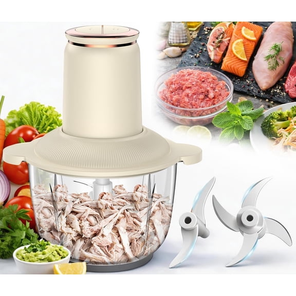 Processors 300W Electric Chicken Shredder Meat  with   and Full Copper , 2L   for Meat/Cooked Chicken Breast/Fish/Vegetable/ /(Large) (2L)