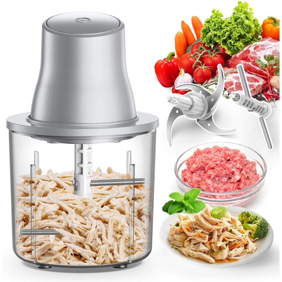 Processors, Electric Chicken Shredder & Meat Meat Shredder Tool Twist with 250W Copper , 1.5L Bowl & Bi-Level Anti-Slip Base for Meat/Fruits/Vegetable/