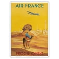 thumbnail image 1 of Proché Orient (Near East) - Sphynx Egypt - France - Vintage Airline Travel Poster by Vincent Guerra c.1948 - Master Art Print 10in x 14in, 1 of 4