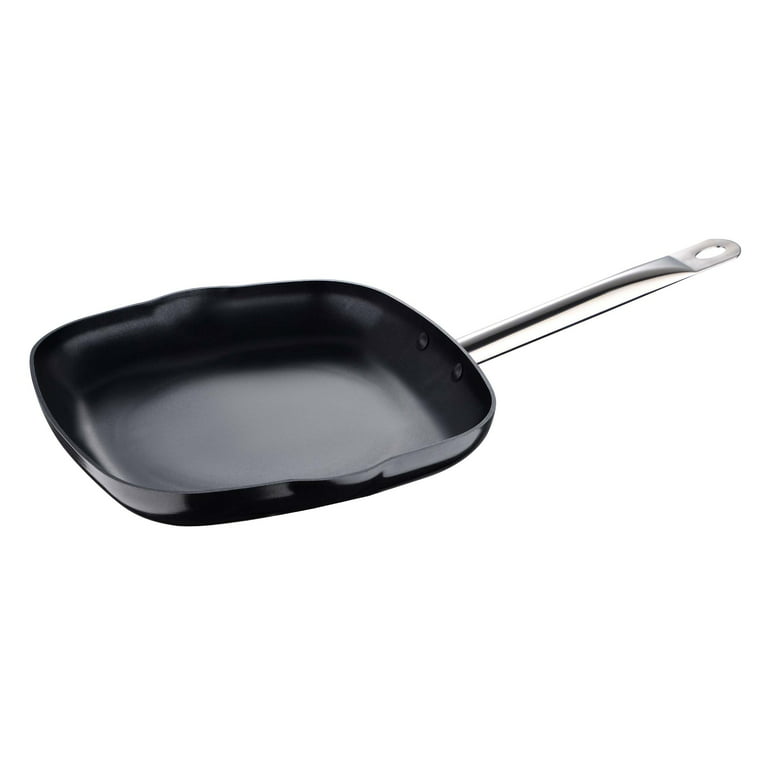 ProChef by Bergner - 11 inch Cast Aluminum Non Stick Griddle Pan, 11 Inches, Black