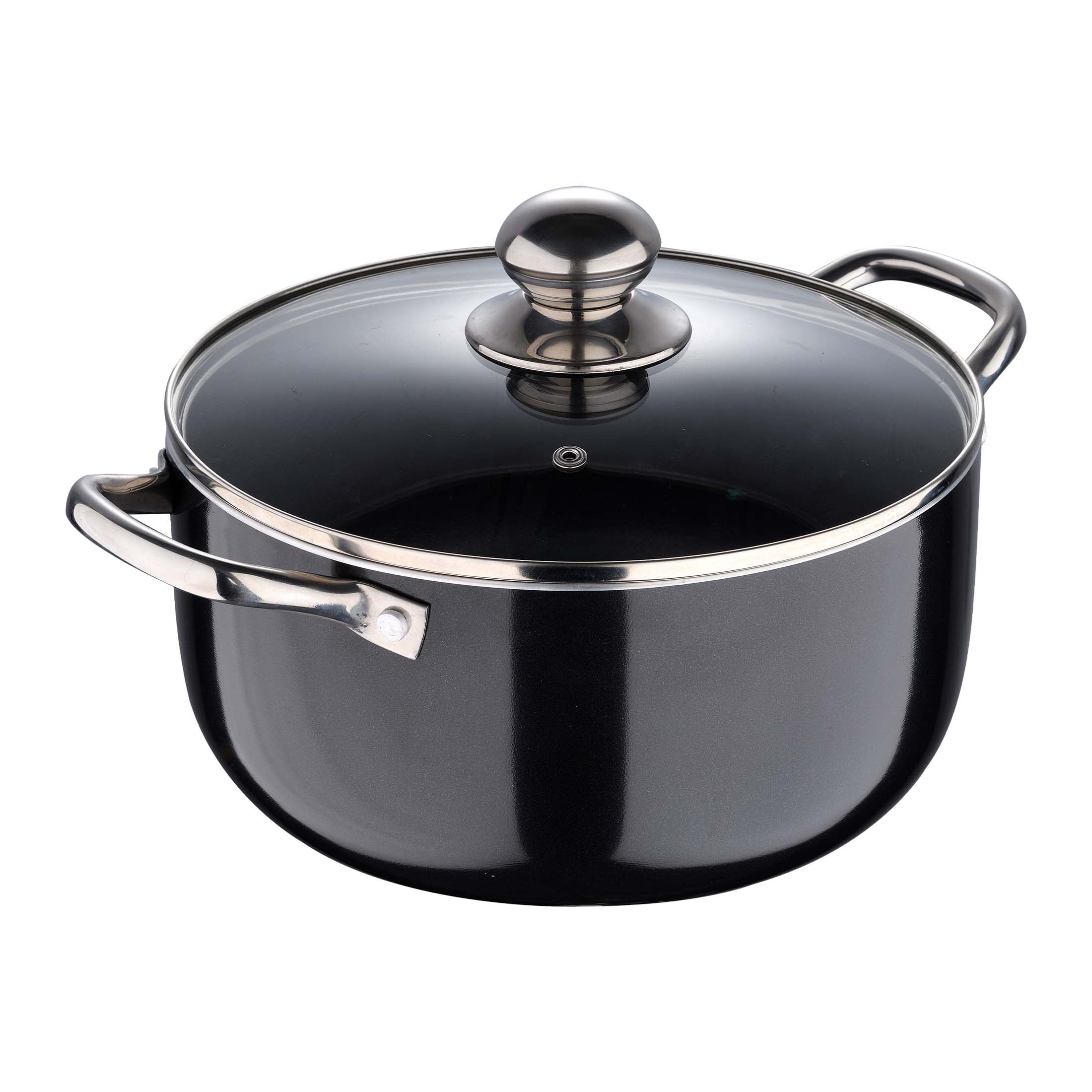 Free Shipping 4.4 Quart Black Caldero (Dutch Oven) with Glass Lid pots for  cooking cookware - AliExpress