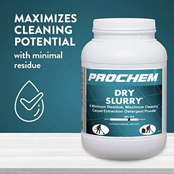 Prochem Dry Slurry Professional Cleaning Concentrate Detergent Powder for Carpet, 6 Lb Jar