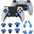 thumbnail image 1 of Prociv 10 in 1 Metal Thumbsticks for PS5 Edge Controller, 6 Analog Stick Joystick 4 Back Paddles Triggers Buttons Interchangeable Replacement for PS5 Edge Controller (Blue), 1 of 8