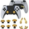 thumbnail image 1 of Prociv 10 in 1 Metal Thumbsticks for PS5 Edge Controller, 6 Analog Stick Joystick 4 Back Paddles Triggers Buttons Interchangeable Replacement for PS5 Edge Controller (Gold), 1 of 7