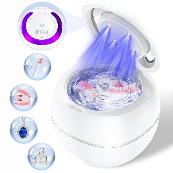 Prociv 2026 Ultrasonic Cleaner for Dentures, 30W Professional Retainer Cleaner Machine for Aligner, Retainer,Toothbrush Head, Jewelry, Diamonds, Home or Travel Use