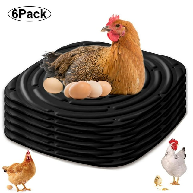 Prociv 6 Pack Washable Chicken Nesting Pads, 12Inch x 12Inch Nesting Box Pads for Chicken