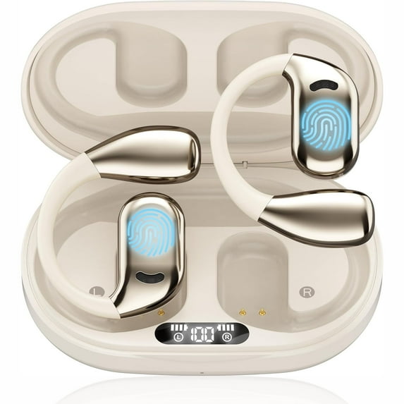 Prociv AI Translation Earbuds Real Time, 144 Language Translator Earbuds with APP Compatible with iOS & Android, Bluetooth Headphones Translating Device for Travel,Business and Learning - White