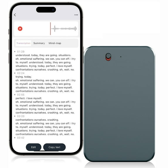 Prociv AI Voice Recorder,64GB Note Voice Recorder with Transcribe,Mind Mapping & AI Summary,Digital Voice Recorder with App,Audio Recorder for Lectures,Phone Calls,Meetings,Interviews Etc,Green