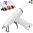 thumbnail image 1 of Prociv Cordless Hot Glue Gun, Fast Preheating Hot Glue Gun Kit with 30pcs Glue Sticks and Stand, Automatic-Power-Off Glue Gun for Art, Crafts, DIY, Festival Decorations, Fast Repairs White, 1 of 7