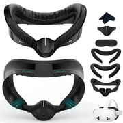 Prociv Facial Interface & Face Cover Pad for Meta Quest 3S - VR Accessories Compatible with Meta/Oculus Quest 3S, One-Piece Anti-Light Leakage Soft Leather PU & Ice Sponge Face Cushion Pad
