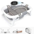 thumbnail image 1 of Prociv Foldable Baby Bathtub for Infants to Toddler,Portable Travel Bathtub Multifunctional Bathtub with Drain Hole, Baby Bathtub for Newborn 0-36 Month Gray (with Net), 1 of 7