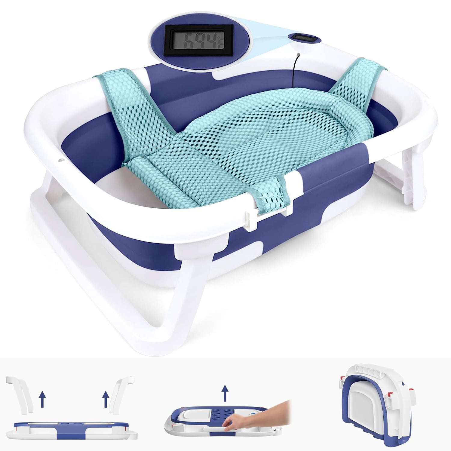 Prociv Foldable Baby Bathtub for Infants to Toddler,Portable Travel