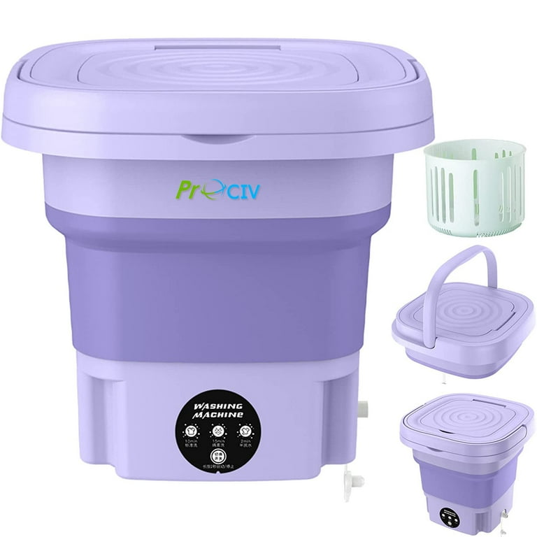 Small Washing Machine and Dryer with 4/6 Huors Drying and UV, Foldable Mini  Small Portable Washer 4D Wave Wheel,High Power for