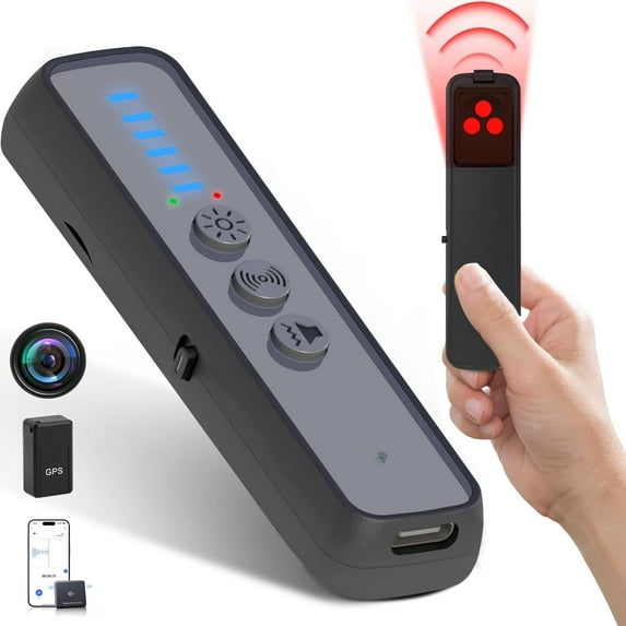 Prociv Hidden Camera Detectors, Anti Spy Detector, Bug Detectors, GPS Tracker Detector Device to Detect Listening Devices for Office, Hotel, Travel and Car Black