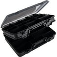 thumbnail image 1 of Prociv Large Tackle Box Double Layer Tackle Box Organizer Storage with Handle Camping Storage Containers Tool Box Black, 1 of 7