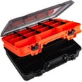 thumbnail image 1 of Prociv Large Tackle Box Double Layer Tackle Box Organizer Storage with Handle Camping Storage Containers Tool Box Red, 1 of 7