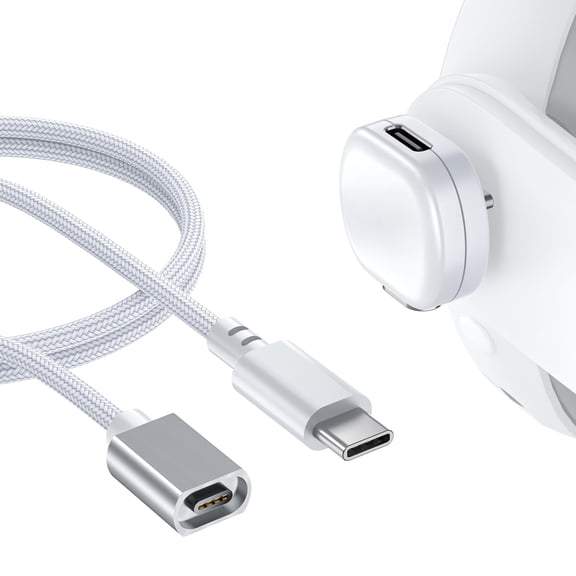 Prociv Magnetic Charging Cable Kit 3.9FT Compatible with Meta Quest 3/3S/Pro Accessories, USB-C 3.0 Power Port, Premium Device Protection (Cannot Transmit Data simultaneously)