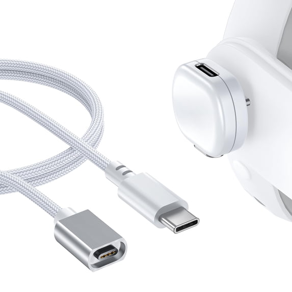 Prociv Magnetic Charging Cable Kit 3.9FT Compatible with Meta Quest 3/3S/Pro Accessories, USB-C 3.0 Power Port, Premium Device Protection (Cannot Transmit Data simultaneously)