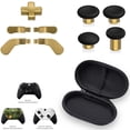 thumbnail image 1 of Prociv Metal Replacement Thumbsticks for Xbox Elite Controller Series 2 Core, Component Pack Includes 4 Swap Joysticks, 4 Paddles, 1 Standard D-Pads, Accessories Parts for Xbox One Elite 2(Gold), 1 of 6