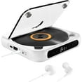 thumbnail image 1 of Prociv Portable CD Player, Personal CD Players with Bluetooth for Car & Travel, Rechargeable Small CD Player with Headphones, LCD Touch Screen & Anti-Skip/Shockproof White, 1 of 9