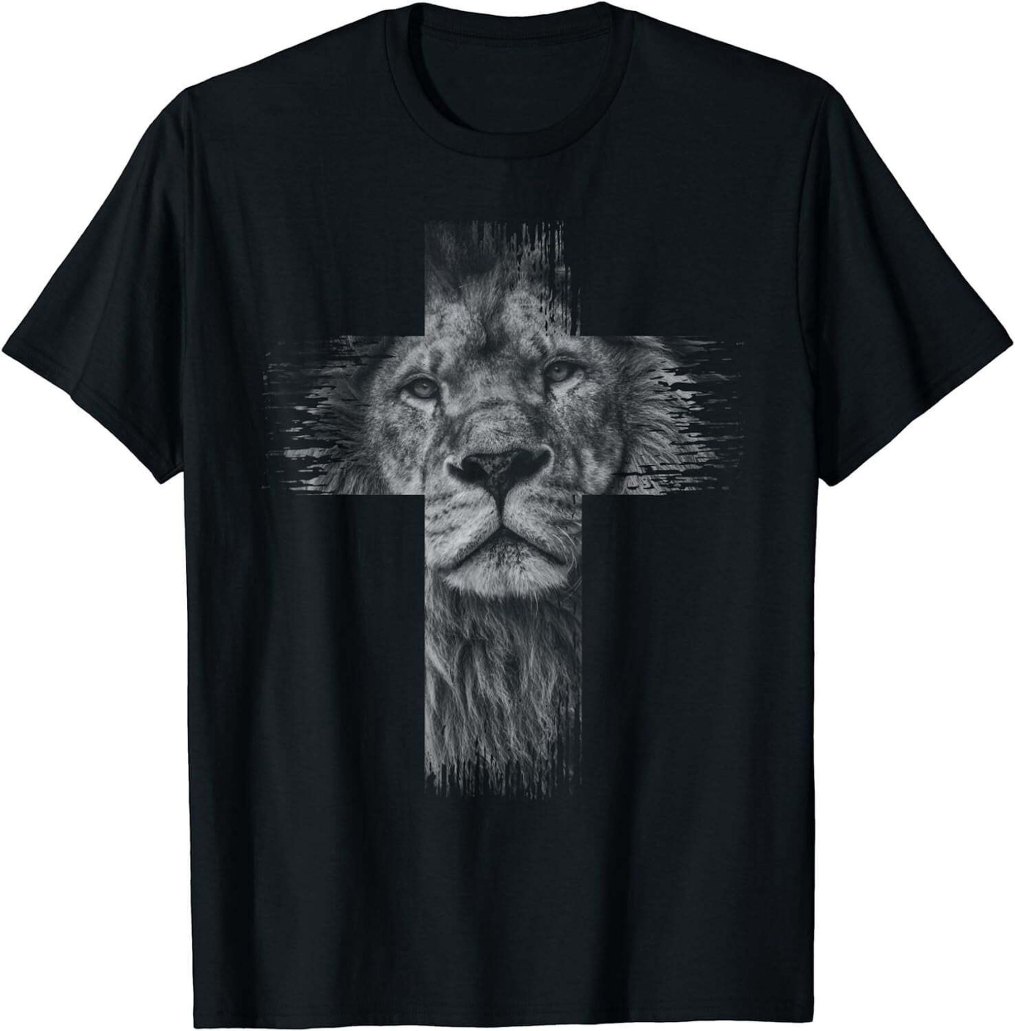Proclaim Your Faith with the Lion of Judah Christian Cross T-Shirt ...