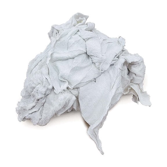 Proclean Basics Terry Cloth Cotton Cloth Rag 15 lb. Varies Sizes, White Z99201