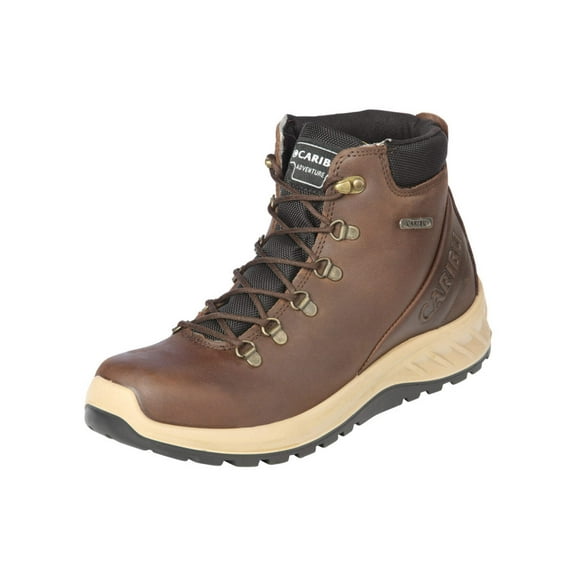 Men's Genuine Leather Lace-Up Trekking Work Shoe 'Procliff Protection' Brown 44365