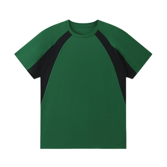 Proclubs T Shirt Men Heavyweight Big & Tall Solid Color Short/long Sleeve Athleisure Short Sleeve Shirts Loose Fit Casual Summer Beach Basic Tee,Dark Green,M