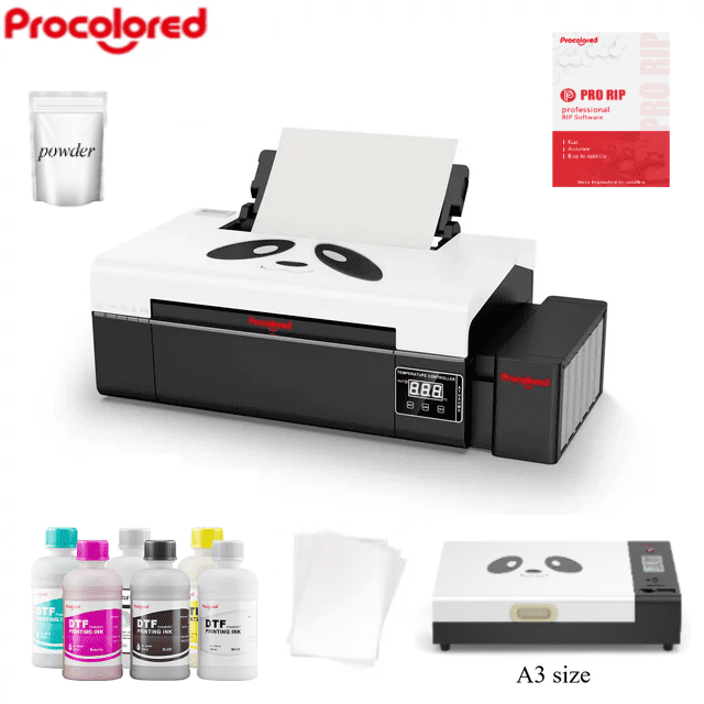 Procolored A4 DTF Printer L805 Direct to Film Dark  White Garments Printing