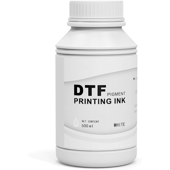 Procoloredfun DTF Ink White, Premium Transfer Printer Ink for Printhead ET-8550, L1800, L805, R2400, P400, P800, XP15000 Professional DTF Printers Direct to Film Heat Transfer Printing (W, 500ml)