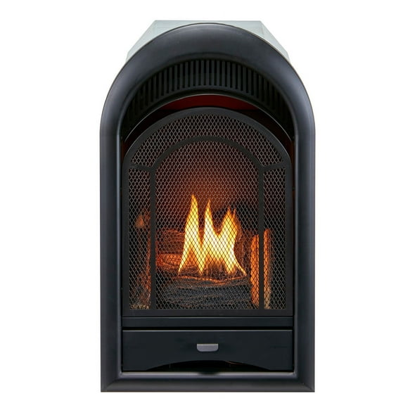 Procom Dual Fuel Vent less Gas Fireplace Insert - Arched Door, 15,000 BTU, T-Stat Control - Model# PCS150T