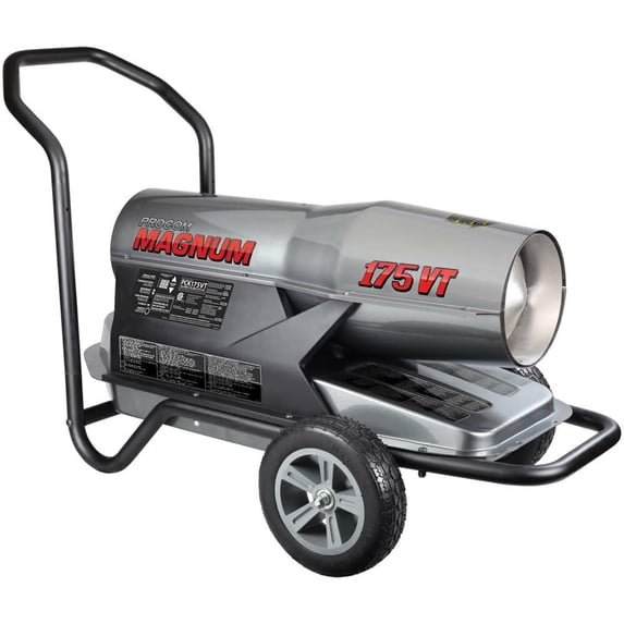 Procom Kerosene Forced Air Heater 125,00-175,000 BTU, Multifuel, Model# PCK175VT