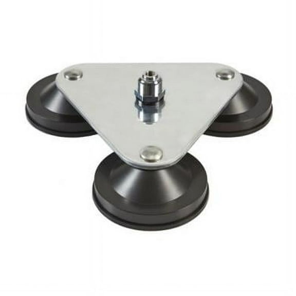 Procomm PC-PM3R 3-4 in. Triple Magnet Aluminum Mount with HD SO-239 Stud - Black & Silver
