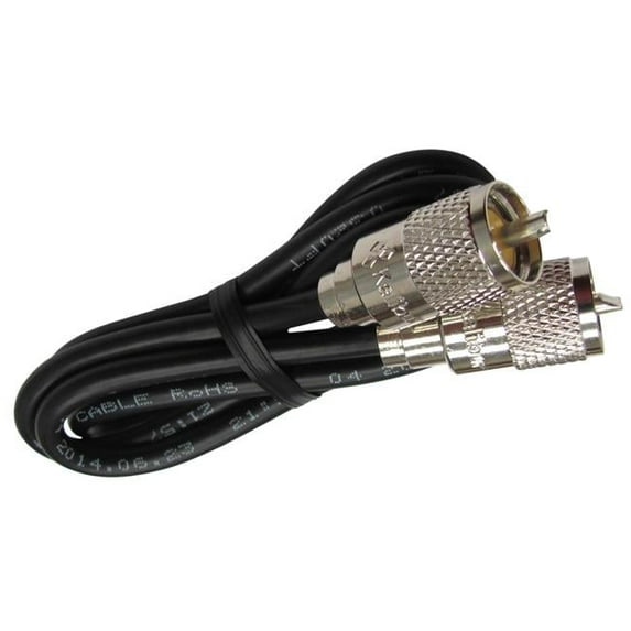 Procomm PP8X6-BLK 6 ft. RG8X Coax Cable with PL259 Connectors on Each End, Black