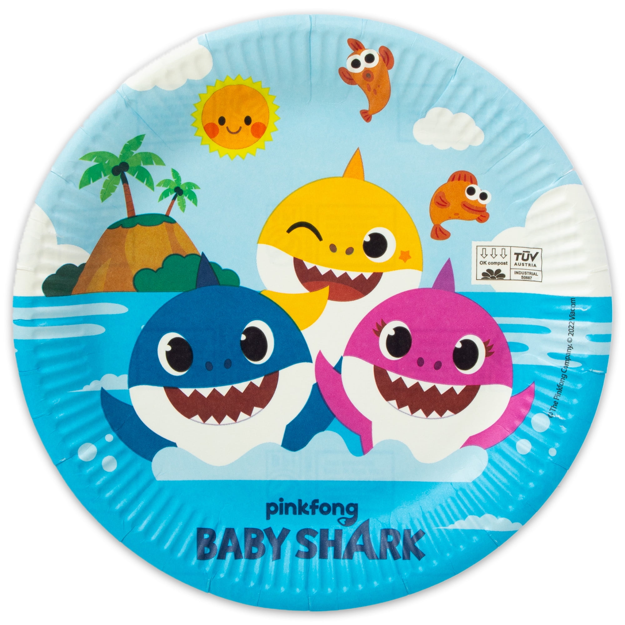 Baby Shark Paper Plates 10Pc