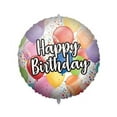 thumbnail image 1 of Procos Happy Birthday Balloons Round Foil Balloon - 18", 1 of 1