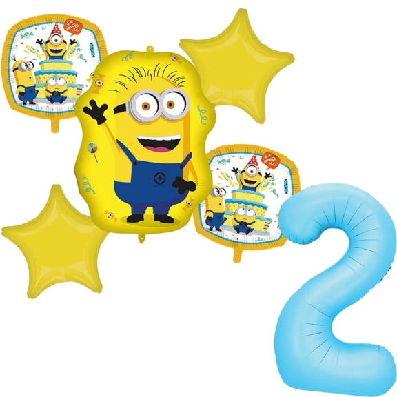 Procos Minions 2nd Birthday Party Supplies Balloon Decorations