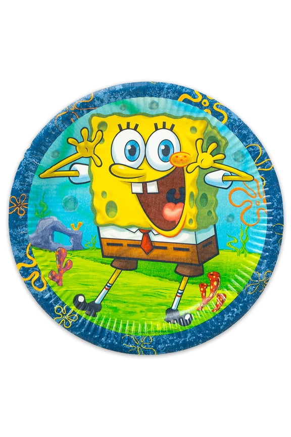 Spongebob Squarepants Paper Plates – 9" FSC-Certified Disposable Plates