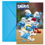 Procos The Smurfs Birthday Party Paper Invitations with Envelopes 6 Count