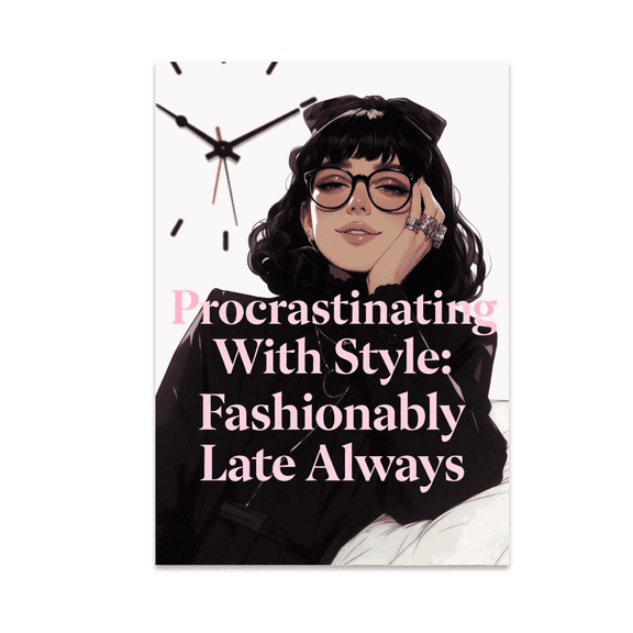 Procrastinating With Style Poster - Time Management Humor - 13x19 Poster Print
