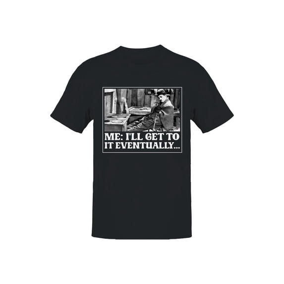 Procrastination Humor: Chaplin Style Men's T-shirt