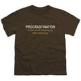 thumbnail image 1 of Procrastination-Short Sleeve Youth 18-1 T-Shirt, Coffee - Medium, 1 of 1