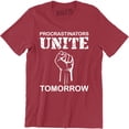 thumbnail image 1 of Procrastinators Unite Tomorrow College Party Humor Funny Men's T-Shirt, 1 of 4
