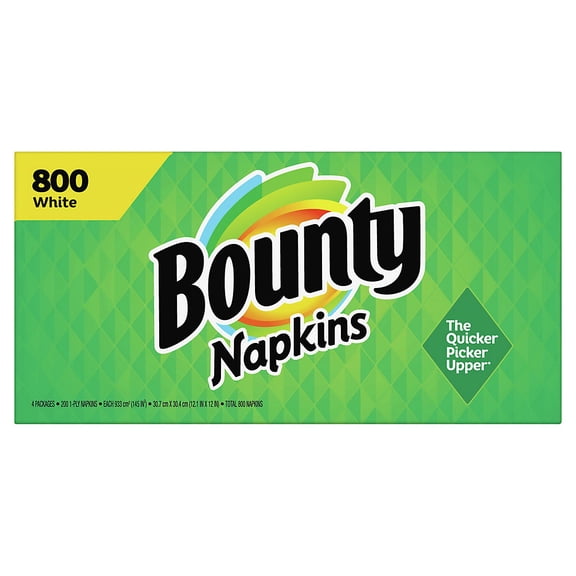 Procter & Gamble, Bounty Quilted White Napkins, 4 packages