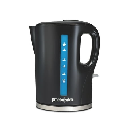 Proctor Silex 1.7L Electric Kettle, Tea & Water Kettle, Black