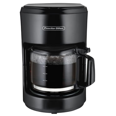 Proctor Silex 10 Cup Coffee Maker, Glass Carafe, Smart Plug Compatible, Black, 48351